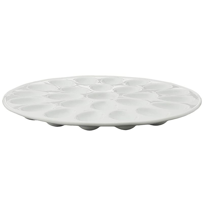 Gibson Our Table Simply White 13 Inch Egg Serving Platter, 4 of 5