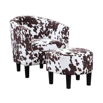 Breighton Home Take a Seat Churchill Accent Chair with Ottoman