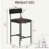 Jojoka Bar Stools Set of 2/4, Counter Height Bar Stools with Back & Upholstered Wider Seat, 25.5" Kitchen Barstools with Footrest for Kitchen - 2 of 4