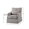 NicBex Polyester Swivel Accent Chair,Upholstered Swivel Living Room Chairs with Mid-Height Back and Skirt Hem,Accent Chairs for Living Room - 3 of 4