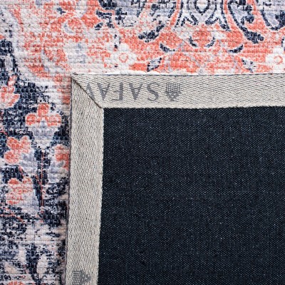 Ivory and Navy Rectangular Oriental Flat Woven Rug