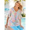 Woman Within Plus Size Ruffled Elbow-Sleeve Tunic - 4 of 4