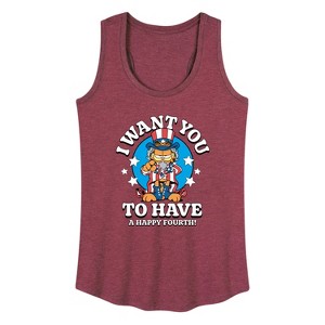 Women's - Garfield - Want You To Have A Happy Fourth Graphic Racerback Tank - 1 of 4