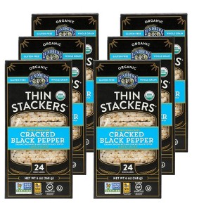 Lundberg Thin Stackers Cracked Black Pepper Puffed Grain Cakes - Case of 6/6 oz - 1 of 4