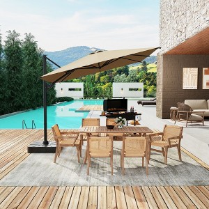 FUFU&GAGA Outdoor Patio Cantilever Umbrella UV - resistant Aluminum with Patented Designs - 1 of 4