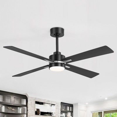 Airsurfer 52-inch 4-Blade Integrated LED Ceiling Fan with Light Remote