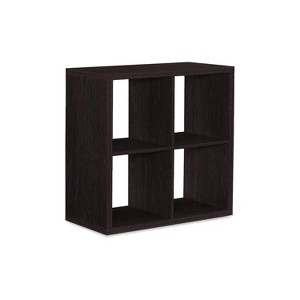 HomeStock  Galli 4 Cubby Storage Cabinet Espresso - 1 of 4