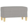 vidaXL Bench Light Gray 27.6 in.x13.8 in.x16.1 in. Fabric - 2 of 4