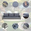 Whisen 69" PE Wicker 3-Person Porch Swing with Chains, Large Patio Swing Bench with Cushions - 3 of 4
