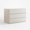 Luck Live The three-drawer bedside table, which is 31.4 inches in size, can be used as a storage cabinet in both the bedroom and the living room. - 2 of 4