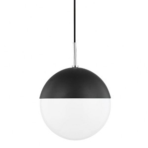 Mitzi Renee 1 - Light Pendant in  Polished Nickel/Black Opal Glossy Shade - 1 of 1
