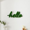 Sevobal Wall Art Hello Letter Art Moss Wall Decor For Trendy Stylish Home Indoor Accents With Vibe Charm, Green, 36.9"*18.4"*4.6" - 3 of 4