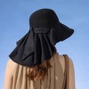 Anna-Kaci Womens Mesh Panel Wide Brim Sun Hat with Back Flap UV Protection and Tie Detail for Outdoor Activities - 2 of 4