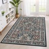2x6FT Modern Washable Area Rug for Living Room, Floral Printed Floor Rug with Non Slip Backing, Low Pile Stain Resistant Carpet for Dorm Office - 2 of 4