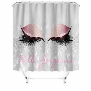 Hello Gorgeous Shower Curtains for Bathroom Waterproof Fabric Bath Curtain Durable Soft Stylish Bathroom Decor 72x72 Inch - 1 of 1