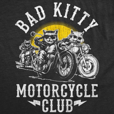 Мужские футболки Crazy Dog T-Shirts, Inc. Mens Funny T Shirts Bad Kitty Motorcycle Club Sarcastic Kitten Graphic Novelty Tee for Men - Crazy Dog Men's T Shirt For Cat Lovers Black XL — фото 2