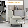 Vibrating Massage Recliner Chair with Heat, Wingback Push Back Reclining Chair for Living Room - 4 of 4