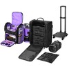Byootique Rolling Makeup Train Case & Backpack Kit w/ 7 Toiletry Bags Artist - 2 of 4