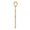 Black Bow Jewelry 14k Yellow Gold Fleur de lis Cross Pendant, 19 x 35mm - 2 of 4