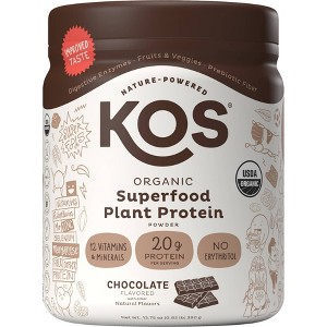 KOS Organic Vegan Plant Based Protein Powder - Chocolate - 13.75oz - 1 of 3