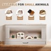 Kumasinova 31.5" Guinea Pig Cage with Detachable Storage Cabinet,Hamster Cage with Acrylic Panels,Multi-Level Small Animal Enclosure with Bridge - 4 of 4