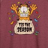 Women's - Garfield - Tis The Reason Lightweight French Terry Wide Neck Long Sleeve Shirt - 2 of 4