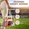 Generic Clear Bag for Stadium Events - Large Transparent Tote with Zippered Top, Mesh Side Pocket & Reinforced Handles - Clear Purse - 2 of 4