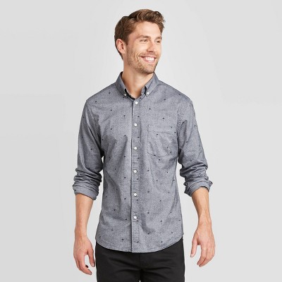 mens white slim fit oxford shirt