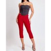 Women's Hyperstretch Pull On Capri With Side Slit - YMI - 4 of 4