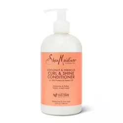 SheaMoisture Curl and Shine Conditioner for Thick Curly Hair Coconut and Hibiscus - 13 fl oz