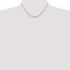 Black Bow Jewelry 2mm 14k Yellow Gold Solid Diamond Cut Rope Chain Necklace - 2 of 4