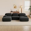 AENKYO 4 Seats with 2 Ottomans Modular Corduroy Sectional Sofa, Easy Assembly Required & Ergonomic Support Non-Slip Base Design - 4 of 4