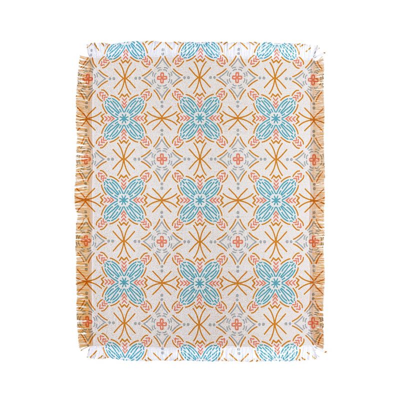 Marta Barragan Camarasa Mosaic boho desert colors D 56"x46" Woven Throw Blanket - Deny Designs, 1 of 5