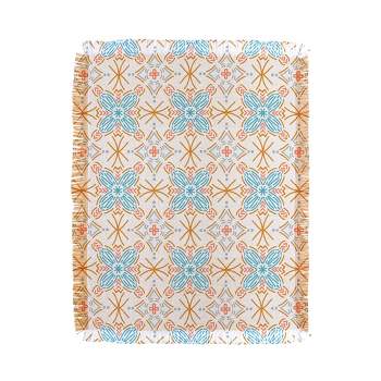 Marta Barragan Camarasa Mosaic boho desert colors D 56"x46" Woven Throw Blanket - Deny Designs