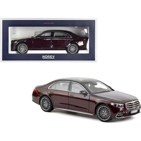 2021 Mercedes-Benz S-Class AMG-Line Dark Red Metallic 1/18 Diecast Model  Car by Norev