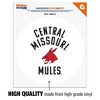 University of Central Missouri Mules Automotive Car Window Locker Circle Bumper Sticker - 3 of 4