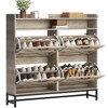 SKRAN Shoe Storage Cabinet Large Freestanding Shoe Organizer Narrow Shoe Rack with 4 Flip Drawers for Living Room, Entrance Foyer, Hallway - 2 of 4