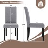 Costway Dining Chair Set of 2 Fabric Upholstered Rubber Wood Legs Side Armless - 3 of 4