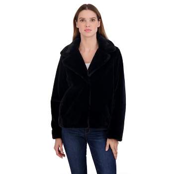 Women's Faux Fur Blazer Jacket - S.E.B. By Sebby 