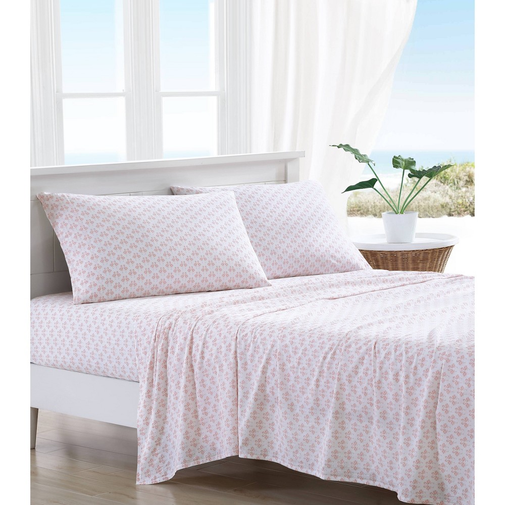 Photos - Bed Linen Tommy Bahama Queen Printed Pattern Sheet Set Flamingle Pink  