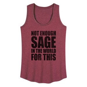 Women's - Instant Message - Not Enough Sage Graphic Racerback Tank - 1 of 4