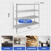 Stainless Steel Shelves, Heavy Duty Adjustable Shelf Unit with Adjustable Height and Vent Holes for Kitchen - 2 of 4