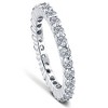 Pompeii3 1 1/3CT Diamond Eternity Wedding Ring 14K White Gold - 4 of 4