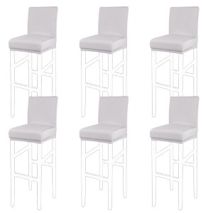 PiccoCasa Bar Pub Counter Height Side Stretch Chair Covers with Elastic Band - 1 of 4
