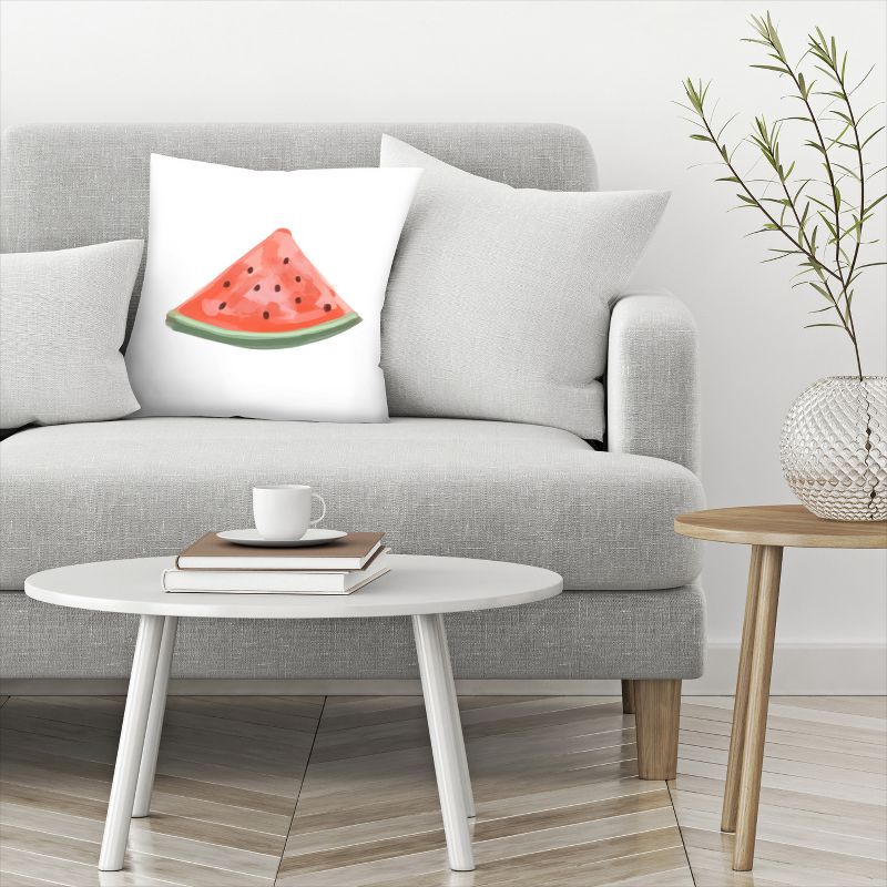 Americanflat Minimalist Botanical Watermelon Slice By Jetty Home Throw Pillow, 4 of 6