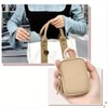 Wikineon Leather Coin Purse, Small Change Purse Keychain Wallet For Women, Mini Coin Pouch With Zippe,Brown - 2 of 4