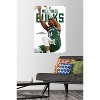 Trends International NBA Milwaukee Bucks - Giannis Antetokounmpo Feature Series 24 Unframed Wall Poster Print Clear Push Pins Bundle 22.375" x 34" - 2 of 4