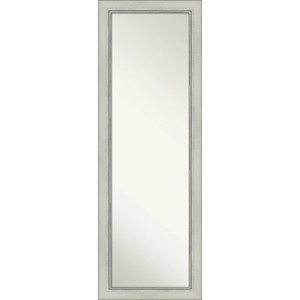 18" x 52" Non-Beveled Flair Silver Patina Full Length on The Door Mirror - Amanti Art: Bedroom Wall Mount, Easy to Hang - 1 of 4