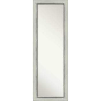 18" x 52" Non-Beveled Flair Silver Patina Full Length on The Door Mirror - Amanti Art