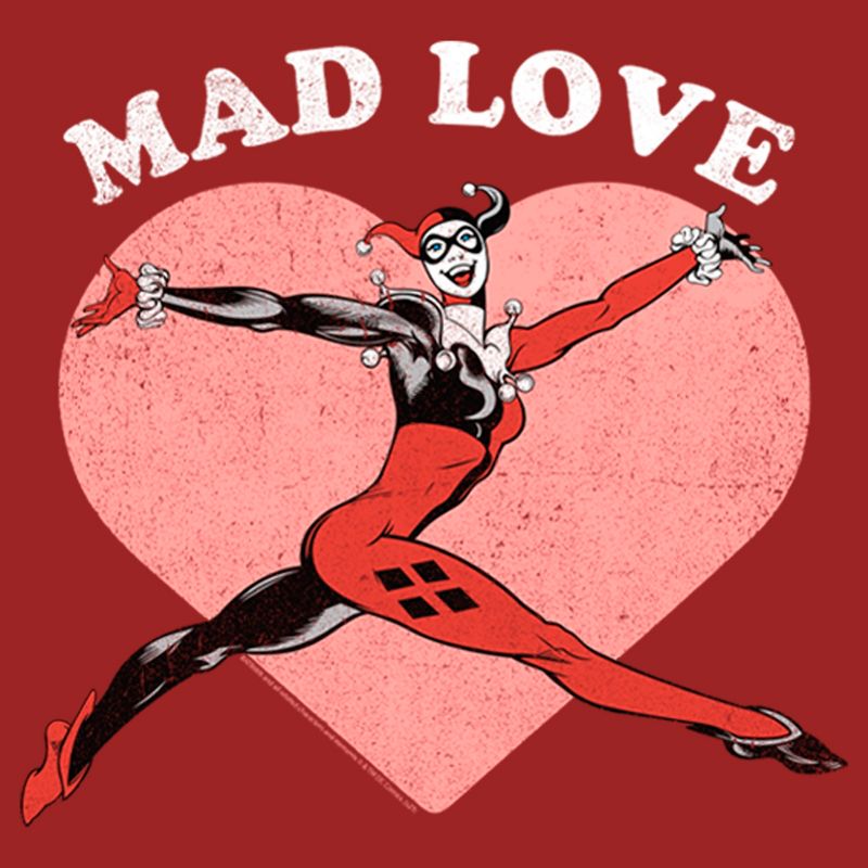 Women's Batman Valentine's Day Harley Quinn Mad Love T-Shirt, 2 of 5